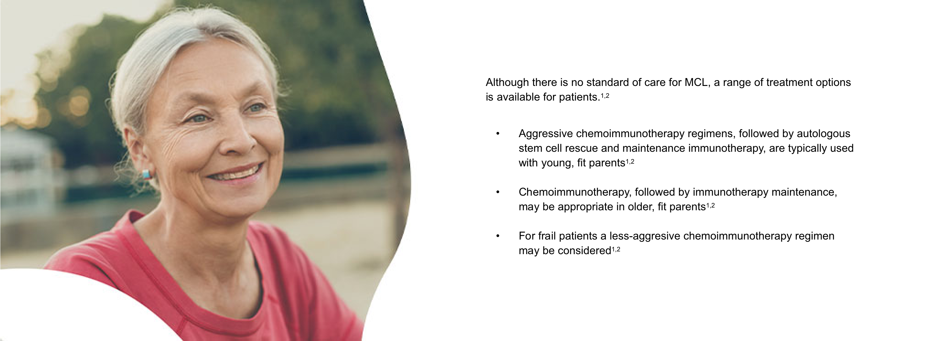 Image of an elderly couple dancing. I can discuss with my patient. Talking through WM treatment options with your patient is an important aspect of choosing the regimen.1,2