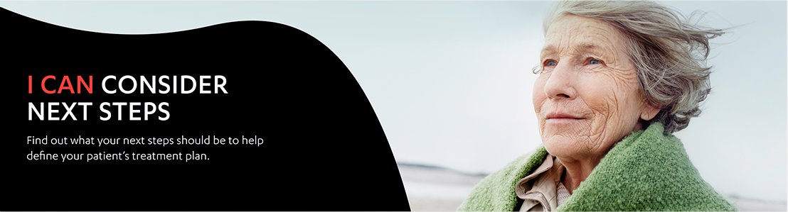 Image of an older woman embracing a younger woman on a beach. I can consider next steps. Find out what your next steps could be to help define your patient’s treatment plan.