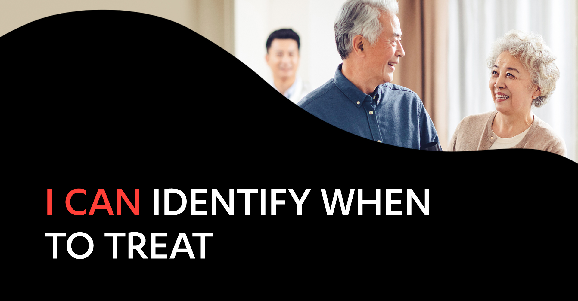 Image of an elderly man and a middle-aged man sitting together on a couch laughing. I can identify when to treat. The NCCN Clinical Practice Guidelines in Oncology (NCCN Guidelines®) for Waldenström <span class=