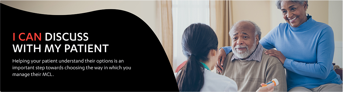 Image of an elderly couple dancing. I can discuss with my patient. Talking through WM treatment options with your patient is an important aspect of choosing the regimen.1,2